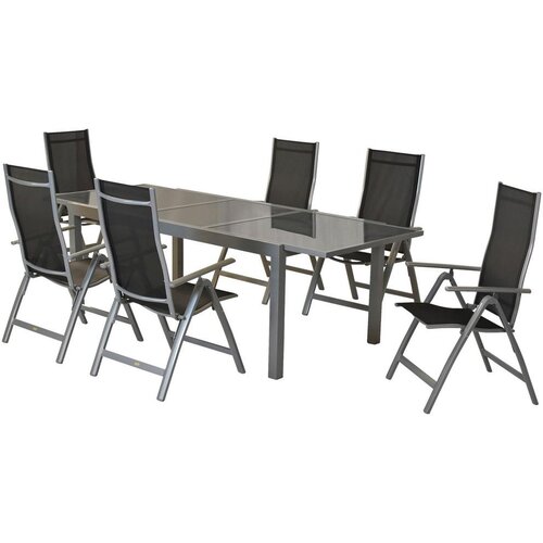 Gardenson Vrtni Set Carrara, 7-Delni, Raztegljiva Miza Cene
