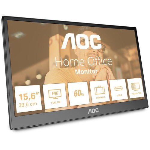 AOC 16T3EA LCD zaslon Energetska učinkovitost 2021 C (A - G) 39.6 cm (15.6 palac) 1920 x 1080 piksel 16:9 4 ms IPS LCD Cijene