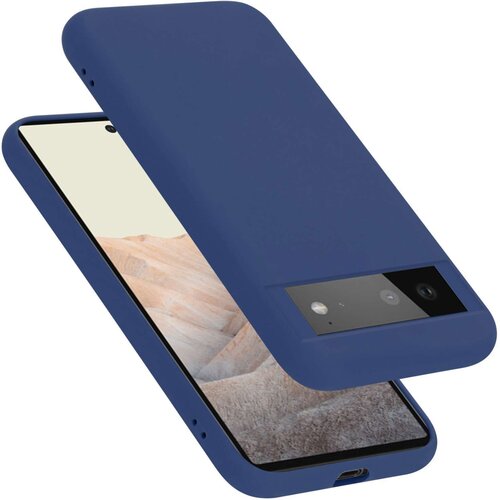 Cadorabo Ohi&scaron;je je združljivo z Google PIXEL 6 in tekoča modra - Za&scaron;čitni ovitek iz prožnega silikona TPU, (20860643) Cene