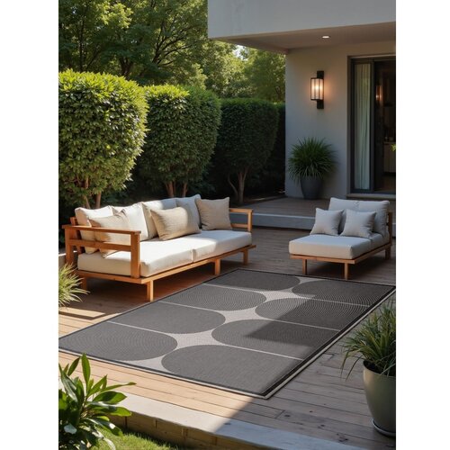 NORTHRUGS Črno-bela notranja in zunanja preproga 120x170 cm Duet Bowen &amp;ndash; Slike