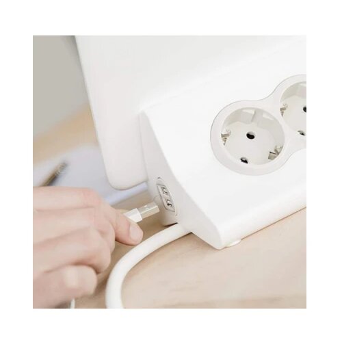 Legrand 694810 produžni blok 3X2P+E 2XUSB-A + osig 1.5M (bela/s.siva) Slike