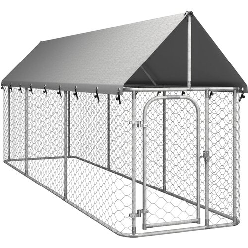 vidaXL Vanjski kavez za pse s krovom 400 x 100 x 150 cm Cijene