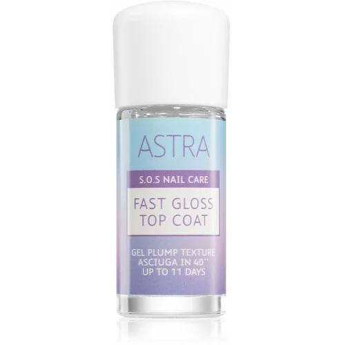 Astra Make-up S.O.S Nail Care Fast Gloss Top Coat nadlak za popolno zaščito in intenziven sijaj 12 ml