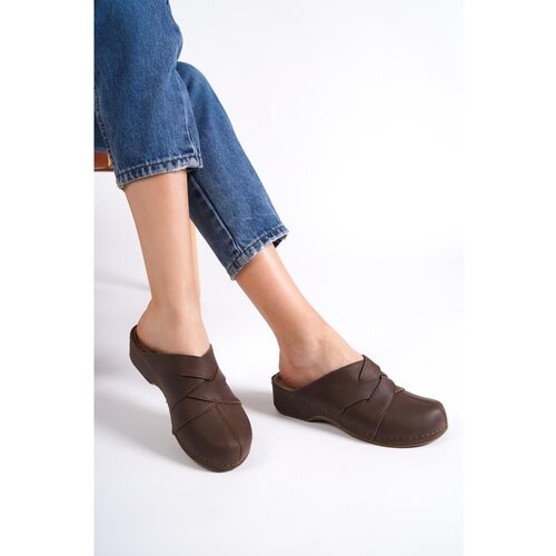 Capone Outfitters Mules - Brown - Flat Cene