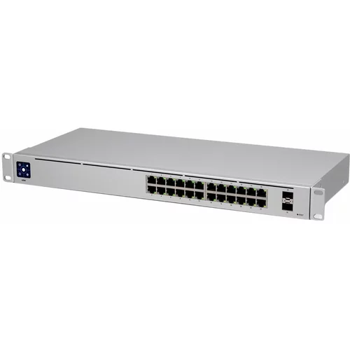 Ubiquiti UniFi Switch 24 is a fully managed Layer 2 switch with (24) Gigabit Ethernet ports and (2) Gigabit SFP ports for fiber connectivity - USW-24-EU