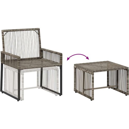  Set vanjskog namje&amp;scaron;taja 11 pcs Siva i tamno siva poliratan Slike