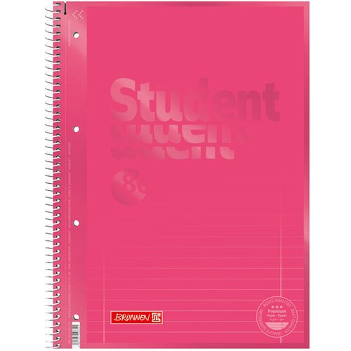 Blok KOLEGIJ A4 CRTE 80L PERFORACIJA PLUS 4RUPE COLOR CODE BRUNNEN 10-67927 125 ROZA Slike
