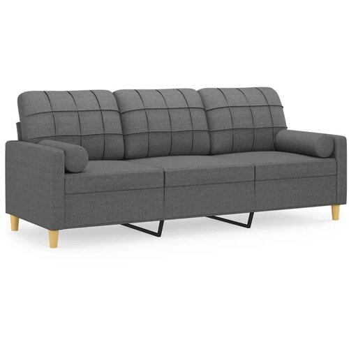 Maison Chic kavč - Sofa - Kanape trosed z blazinami temno siv 180 cm blago, (21727547) Cene
