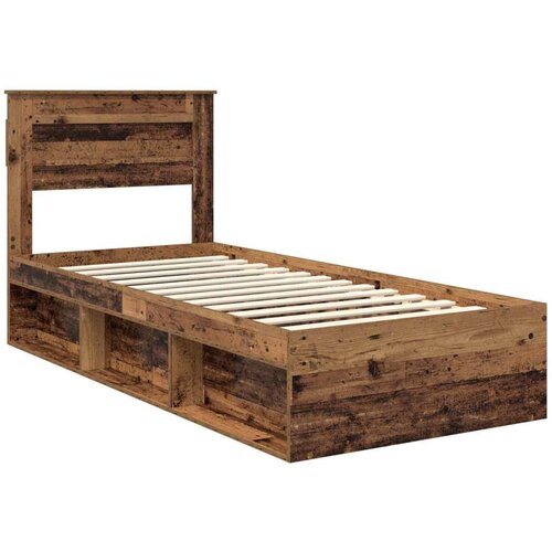  Okvir za krevet s uzglavljem Staro drvo 100 x 200 cm Slike