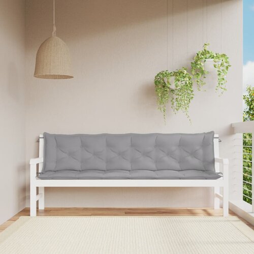 vidaXL Jastuci za vrtnu klupu 2 kom sivo 200x50x7cm tkanine Oxford Cijene