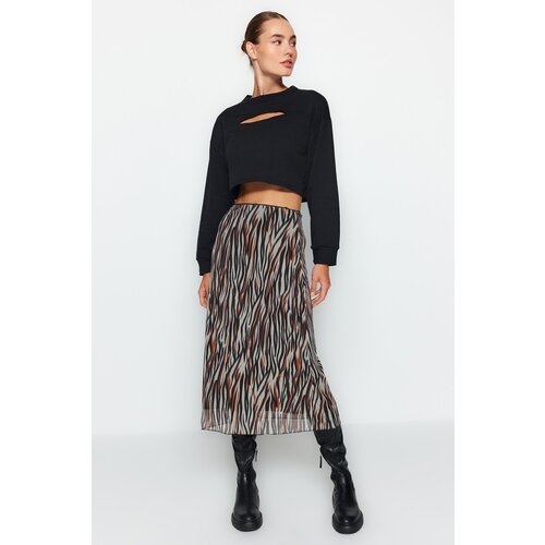 Trendyol Skirt - Brown - Midi Slike