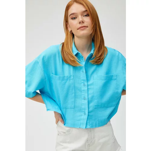 Koton Shirt - Blue - Oversize
