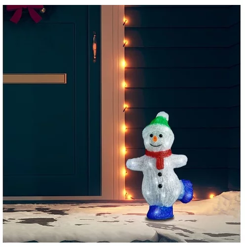  LED božični akrilni snežak notranji in zunanji 30 cm