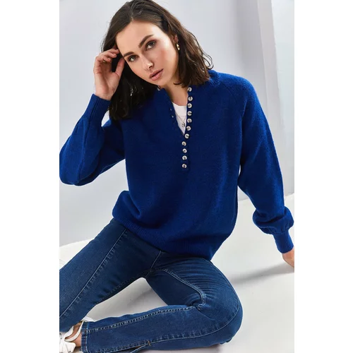 Bianco Lucci Sweater - Dark blue - Regular fit