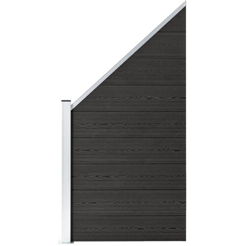vidaXL ograjni panel wpc 95x(105-180) cm siv Cene