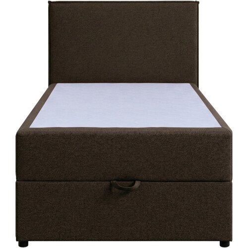 MID.YOU POSTELJA Z VZMETNICO 100 cm x 200 cm , tekstil, leseni material rjava Slike