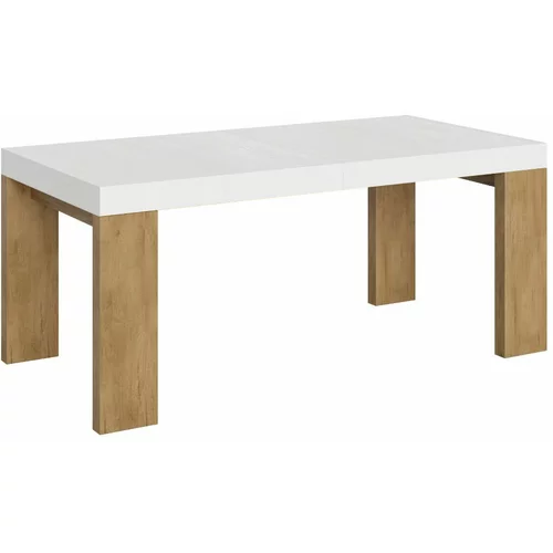 Itamoby   Roxell Mix (90x180/440 cm) - bela, barva nog: hrast - raztegljiva jedilna miza, (20842398)