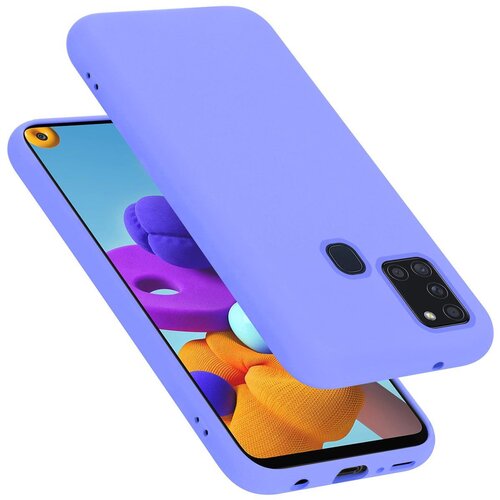 Cadorabo Ohi&amp;scaron;je, združljiv s Samsungom v tekoči lahki vijolični barvi - za&amp;scaron;čitni pokrov iz fleksibilnega silikona TPU, (20586050) Slike
