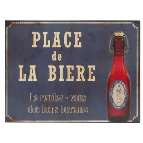 Antic Line Kovinski znak Place De La Biere