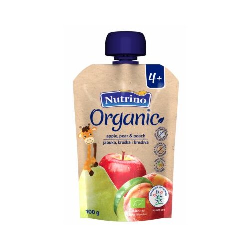 Nutrino Organic kašica hruška, jabolko in breskev 100 g 1040186 Cene