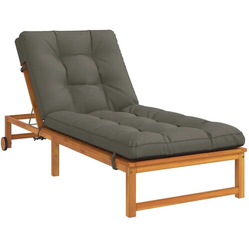 Jastučić za ležaljku VIANEN 100% poliester Siva 200 x 70 x 8 cm - Siva 200 x 70 x 8 cm Slike