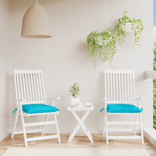 VidaXL Blazine za stole 2 kosa turkizne 40x40x7 cm blago Slike