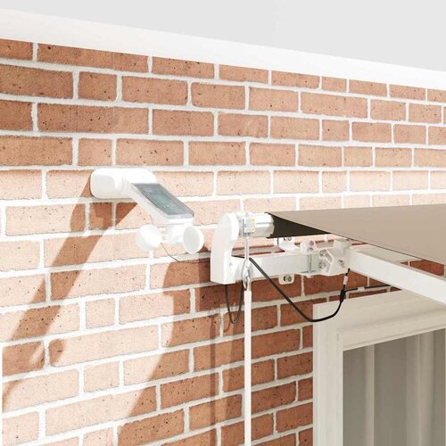  Skrovita tenda S LED lampica Bež 300 x 250 cm Poliester i metal Slike