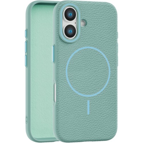  leather grip magsafe maska za iphone 16 plus - tirkizna Cene