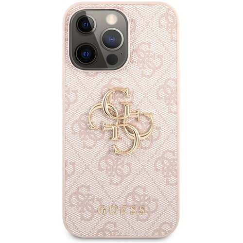 Guess PU 4G Metal Logo Zadn&iacute; Kryt pro iPhone 13 Pro Pink Ovitek za telefon Vijolična Cene