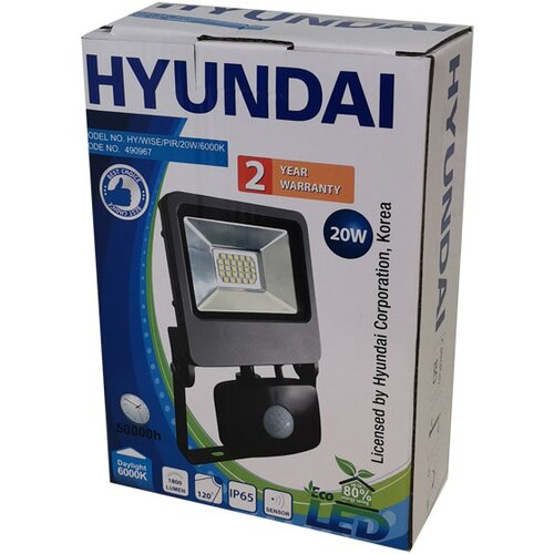 Hyundai led reflektor sa senzorom pokreta 20W wise cw hladno bela 490967 Slike