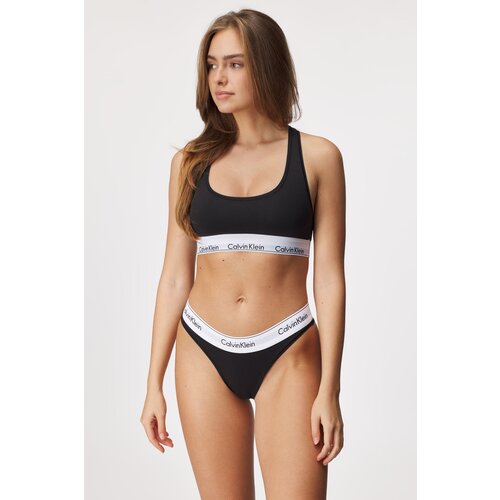 Calvin Klein Jeans Topi MODERN COTTON UNLINED BRALETTE Črna Cene