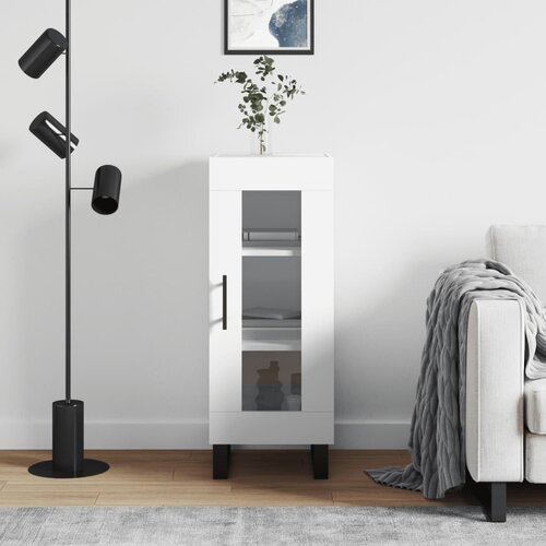 vidaXL Komoda bijela 34 5 x 34 x 90 cm od konstruiranog drva Cijene
