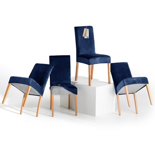 Restilo Plave rastezljive presvlake 4 kom za stolicu 48 cm Sento &amp;ndash; Slike