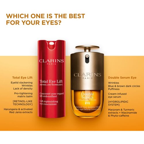 Clarins Double Serum Eye serum protiv bora za područje oko očiju s hranjivim učinkom 20 ml Slike