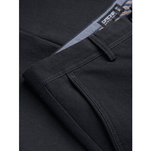 Ombre Men's classic chino pants with fine texture - graphite Cene