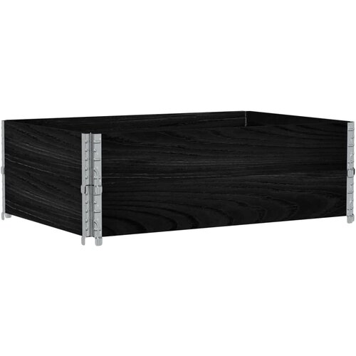  Okviri za palete 2 kom crni 120 x 80 cm od masivne borovine Slike