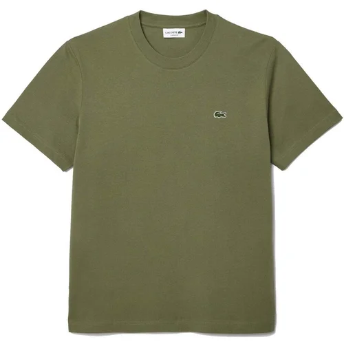 Lacoste Classic Fit Cotton T-Shirt Khaki Green Zelena