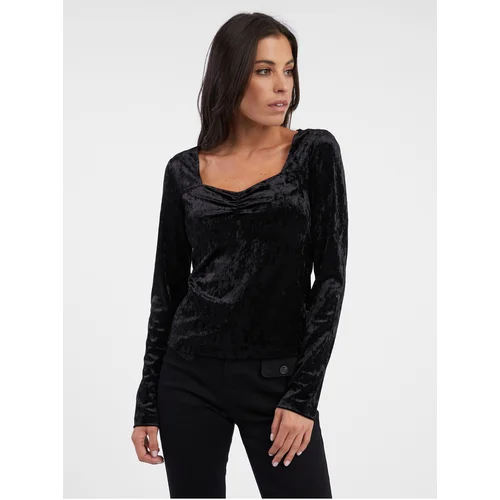 Orsay Black Women's Velvet Top - Women