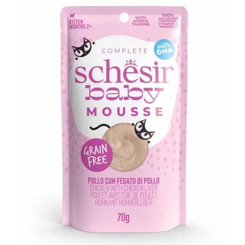 Schesir Baby Cat Mousse - Piletina I Pileća Jetra - 70 g Cene