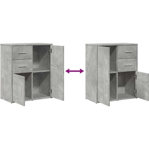 VidaXL Komoda beton siva 60 x 31 x 70 cm od konstruiranog drva Slike