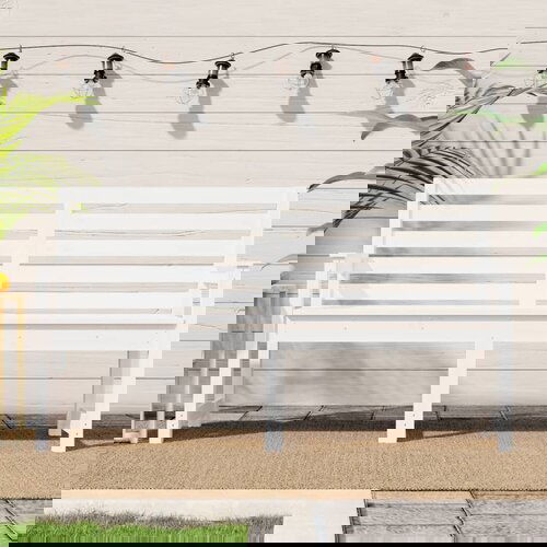 VidaXL Vrtna klupa bijela 159 5x48x91 5 cm od masivne borovine Slike