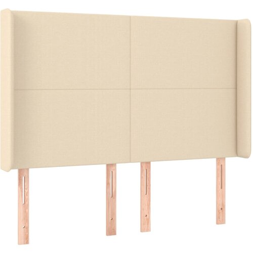 Maison Chic Vzglavna omarica - Nočna omarica - Posteljna omarica z ušesi krem 147x16x118/128 cm blago, (21710407) Cene