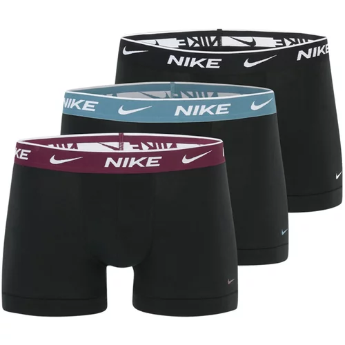 Nike Športne spodnjice svetlo modra / temno roza / črna / bela