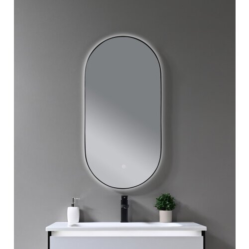 Master Ogledalo LED ovalno 50x100cm S-4696B crno Cijene