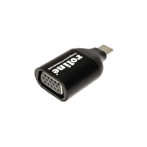 Roline 12.03.3228 USB-C™ / VGA adapter crna