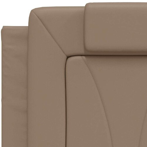  Okvir kreveta LED boja cappuccina 120 x 200 cm umjetna koža Slike