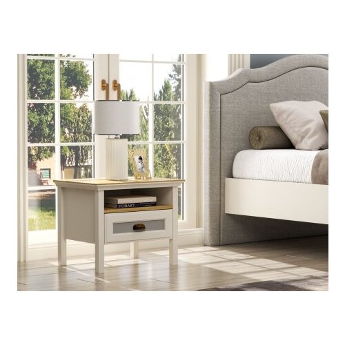 Hanah home Noćni ormarić Krem - Hrast - Siva boja FRN 21017 Cene