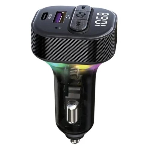 Kettz fm transmiter i punjač yare bluetooth QC3.1 type-c PD30W led Slike