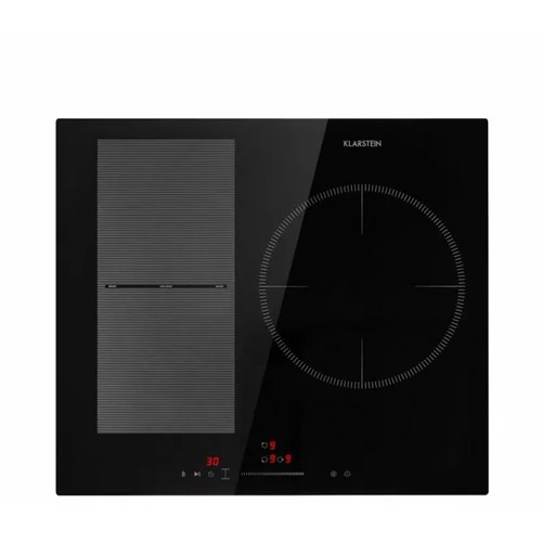 Klarstein Delicatessa 3 Flex, indukcijska kuhalna plošča, 3 plošče, 6600 W, steklokeramika, črna