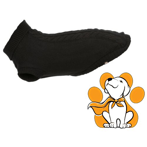 Trixie Kenton Black XS 30cm, Topli Pleteni Džemper Za Male Pse u Crnoj Boji Cene
